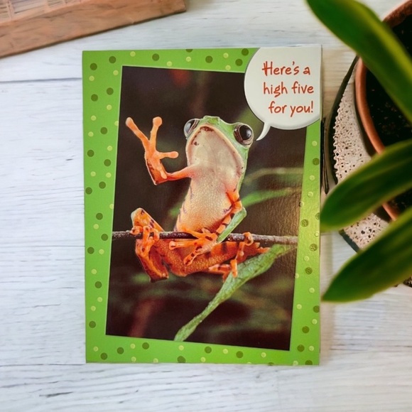 Frog High Five Happy Birthday Card - Picture 4 of 9